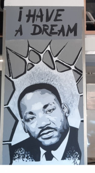 Œuvre contemporaine nommée « Martin Luther King », Réalisée par M.G