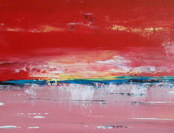 Œuvre contemporaine nommée « Reflets rouges », Réalisée par MARIANNE GUILLOT