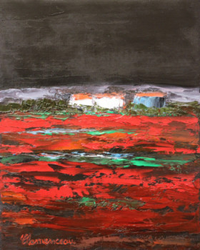 Œuvre contemporaine nommée « Cabanes dans le marais », Réalisée par JEAN-FRANçOIS CLEMENCEAU