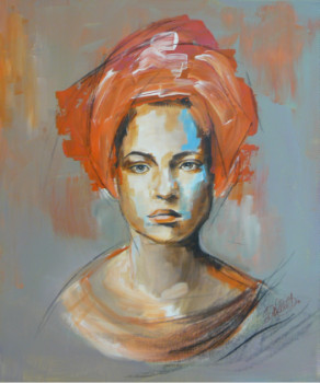 Œuvre contemporaine nommée « red(1) and blue(2) », Réalisée par ANNEMIE DE LOBEL