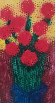 Œuvre contemporaine nommée « ten red flowers », Réalisée par HARRY BARTLETT FENNEY
