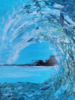 Œuvre contemporaine nommée « La vague Polynésienne », Réalisée par MIAW