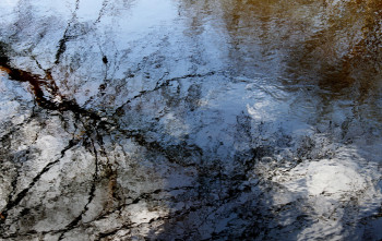 Œuvre contemporaine nommée « Traversée bleue », Réalisée par MICHEL VERNA