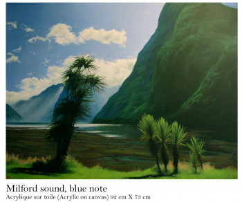 Œuvre contemporaine nommée « Milford sound, Blue note », Réalisée par FISH
