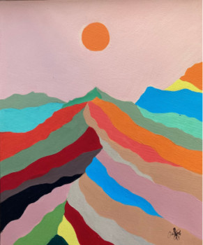 Œuvre contemporaine nommée « Graphic mountains », Réalisée par NINON GAUTHIER