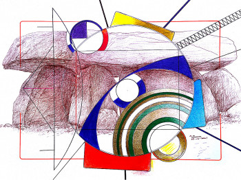 Œuvre contemporaine nommée « lieux du temps lieux sacrés 2 », Réalisée par FERREIRA-ROCHA  /  LUARFR