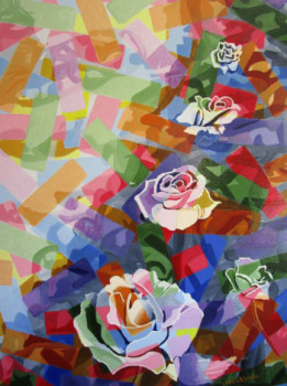 Œuvre contemporaine nommée « Roses », Réalisée par STINCKWICH