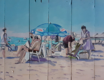 Œuvre contemporaine nommée « La plage 2 », Réalisée par FRANCIS STANZIONE