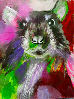 Œuvre contemporaine nommée « Être comme un Rat dans sa paille », Réalisée par VIVIANE LESZCZYNSKI