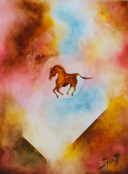 Œuvre contemporaine nommée « Comme un cheval », Réalisée par JEANNET