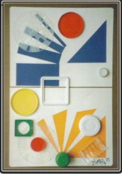 Œuvre contemporaine nommée « Structure double 2 - 1989 », Réalisée par JEAN PIERRE BERTAINA