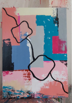 Œuvre contemporaine nommée « Tableau moderne abstrait 34 », Réalisée par PATRICE PAINTING