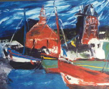 Œuvre contemporaine nommée « bateaux », Réalisée par ERIKA PRUVOST