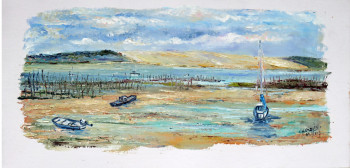 Œuvre contemporaine nommée « La dune du pyla vue du Grand Piquey 2 », Réalisée par MICHEL HAMELIN