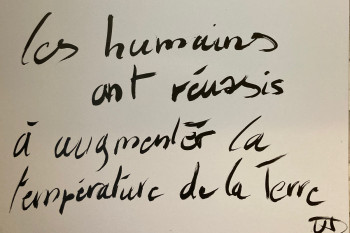 Œuvre contemporaine nommée « L’humanité sur terre », Réalisée par NICOLAS D