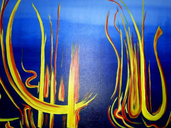 Œuvre contemporaine nommée « La FLAMME », Réalisée par DANIEL M. DR. EL DAN