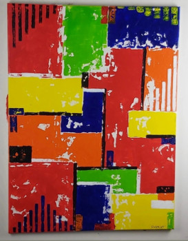 Œuvre contemporaine nommée « Tableau moderne abstrait 38 », Réalisée par PATRICE PAINTING