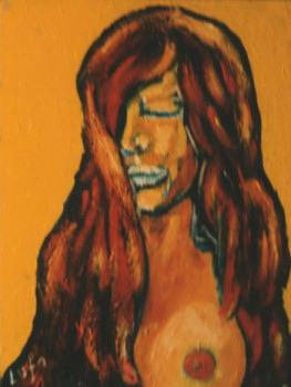 Œuvre contemporaine nommée « Femme jaune - (13p) », Réalisée par LUC LUFA