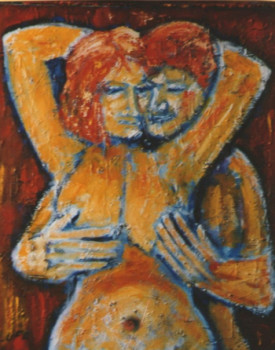 Œuvre contemporaine nommée « Couple - (10p) VENDU », Réalisée par LUC LUFA