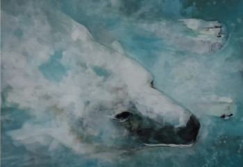 Œuvre contemporaine nommée « Solo sous la glace », Réalisée par ėCLABOUSSEUR D'ART