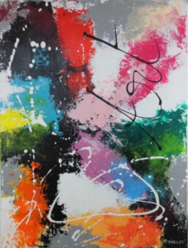 Œuvre contemporaine nommée « Tableau moderne abstrait 47 », Réalisée par PATRICE PAINTING