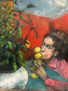 Œuvre contemporaine nommée « Désespoir du citronnier », Réalisée par MARCUSCHATMOON