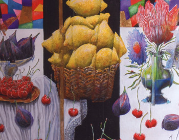 Œuvre contemporaine nommée « Figues, citrons et cerises », Réalisée par CLAUDE JOUAN