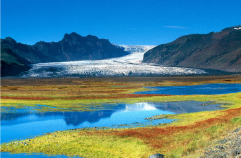 Œuvre contemporaine nommée « Islande glacier Vatnajökull », Réalisée par DOMINIQUE LEROY