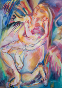 Œuvre contemporaine nommée « maternité », Réalisée par BRIGITTE SIMON