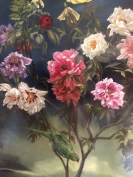 Œuvre contemporaine nommée « Pivoines au Jardin des Plantes, Paris », Réalisée par KEN YANG