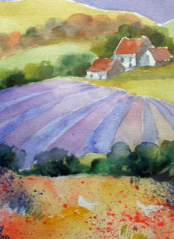 Œuvre contemporaine nommée « Les Champs de la Lande (20-009) », Réalisée par JACQUELINE PELON