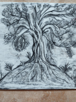 Œuvre contemporaine nommée « Arbre de vie », Réalisée par SONIACOLIN