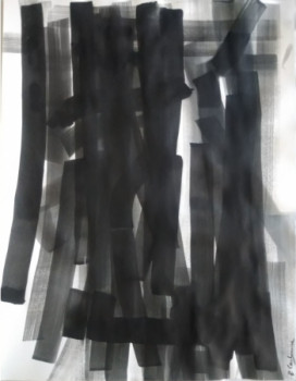 Œuvre contemporaine nommée « Les noirs », Réalisée par MYRIAM CARBONNIER