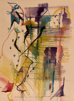 Œuvre contemporaine nommée « POIS ET RAYURES », Réalisée par SOFI