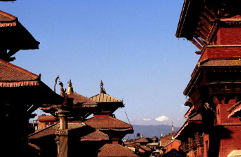 Œuvre contemporaine nommée « Katmandou népal », Réalisée par DOMINIQUE LEROY