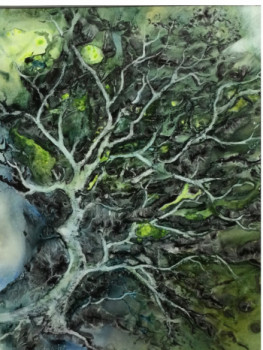 Œuvre contemporaine nommée « L’arbre vert », Réalisée par MARIEF