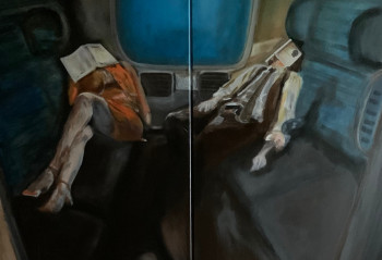 Œuvre contemporaine nommée « Train de nuit , train de vie », Réalisée par FRANçOIS RENé