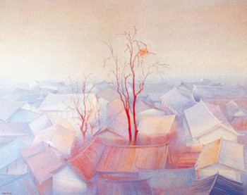 Œuvre contemporaine nommée « Les toits de Dali », Réalisée par MARTHE BRILMAN