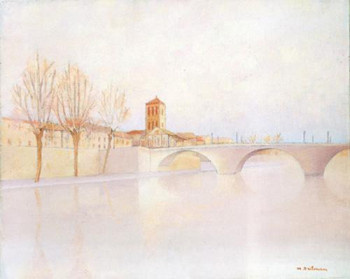 Œuvre contemporaine nommée « Pont sur le tibre », Réalisée par MARTHE BRILMAN
