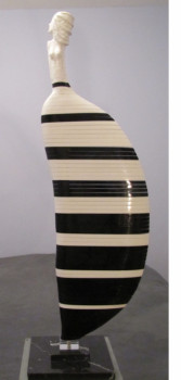 Œuvre contemporaine nommée « Janine black & white . sculpture modulable 638 », Réalisée par JEAN PAUL BOYER