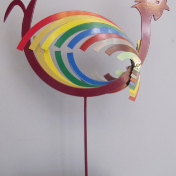 Œuvre contemporaine nommée « Le coq dans dans tous ses états. sculpture modulable 714 », Réalisée par JEAN PAUL BOYER