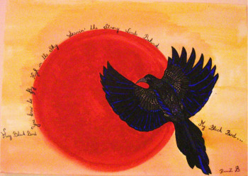 Œuvre contemporaine nommée « Black Bird », Réalisée par BéNé PZ
