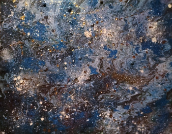 Œuvre contemporaine nommée « Le cosmos en lumière », Réalisée par LINDA L'âME