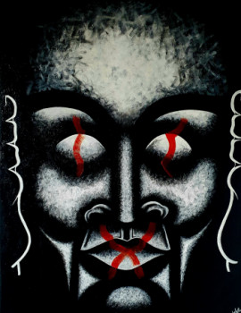 Œuvre contemporaine nommée « Le masque », Réalisée par SARAH VANDENBULCKE