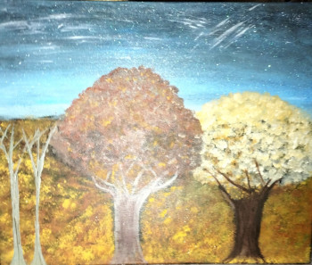 Œuvre contemporaine nommée « Les nuances d'automne », Réalisée par LINDA L'âME