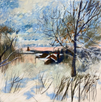 Œuvre contemporaine nommée « Paysage hivernal », Réalisée par ELENARTKOSS