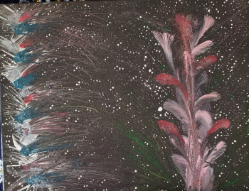 Œuvre contemporaine nommée « Splendeur florale », Réalisée par LINDA L'âME