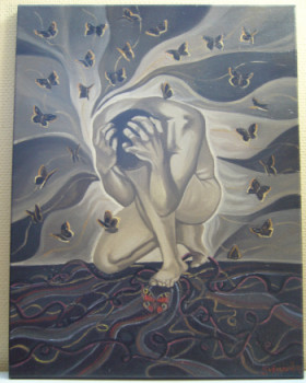 Œuvre contemporaine nommée « Mes papillons noirs », Réalisée par RAPHAEL GUéMARD