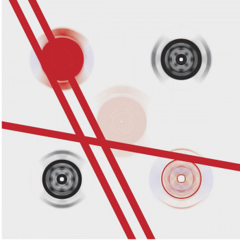 Œuvre contemporaine nommée « Cymatics On Red Rubber », Réalisée par ALSLEO