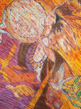 Œuvre contemporaine nommée « Chaman », Réalisée par MARIE CHRISTINE CATHALA